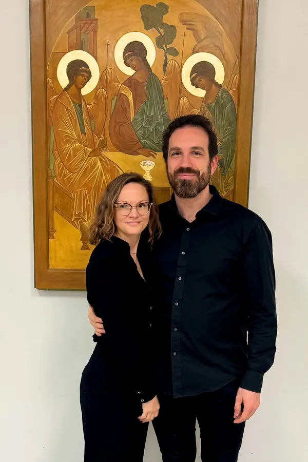 La Trinité de Roublev était mentionnée dans Seiobo There Below, que nous lisions à ce moment-là. La retrouver en coulisses à notre deuxième concert nous a semblé être un bon présage.