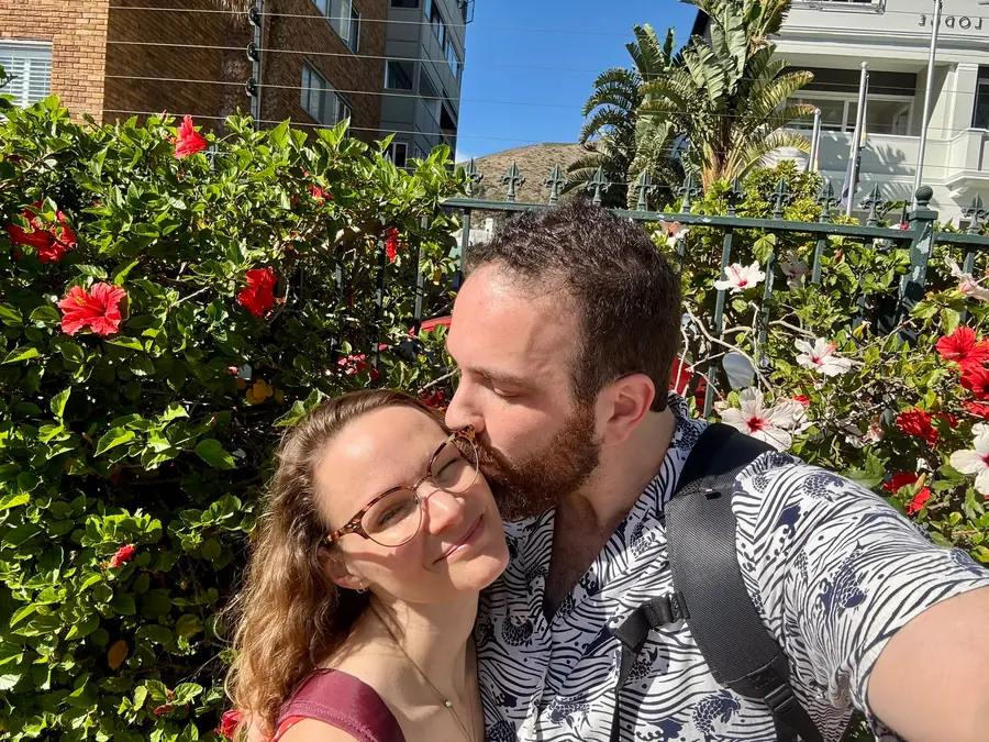 Les premiers rayons de soleil en aterrissant à Cape Town.