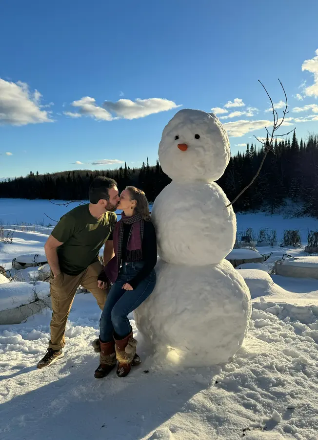 Notre premier bonhomme de neige !